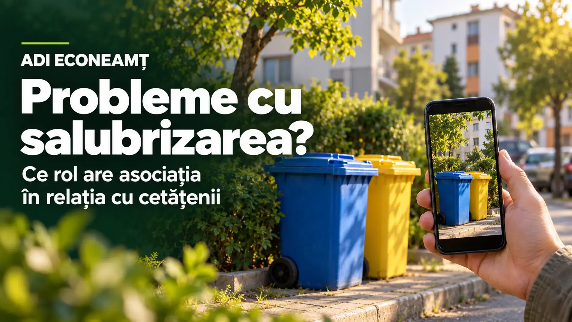 Ilustrație editorială despre sesizările cetățenilor privind serviciile de salubrizare