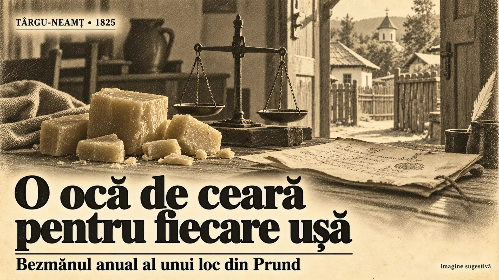 Imagine sugestivă: ceară și balanță pentru povestea bezmănului din 1825.